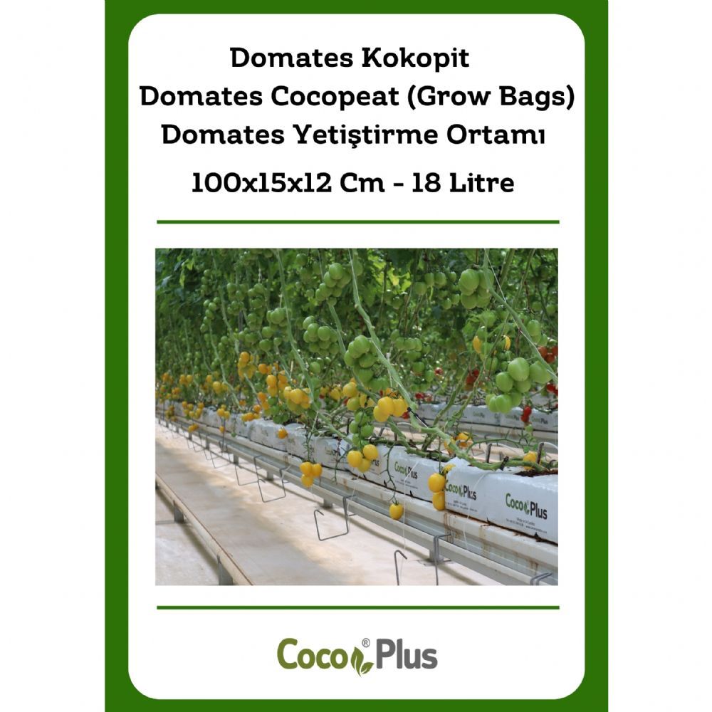 COCOPEAT | Coco Plus | Domates Kokopit - Domates Cocopeat (Grow Bags) - Domates YetiÅtirme OrtamÄ± - 100x15x12 - 18 Litre | cocopeat-11 | 