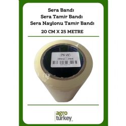 Agro Turkey | 20 Cm X 25 Metre - Sera Tamir Bandı - Sera Naylonu Tamir Bandı - 140 Micron - Uv Işınlarına Karşı Dayanıklı